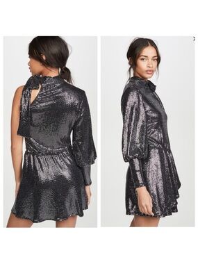 black halo hadley mini dress Black Halo | Dresses | Black Halo Womens Hadley Black Longsleeve Minidress